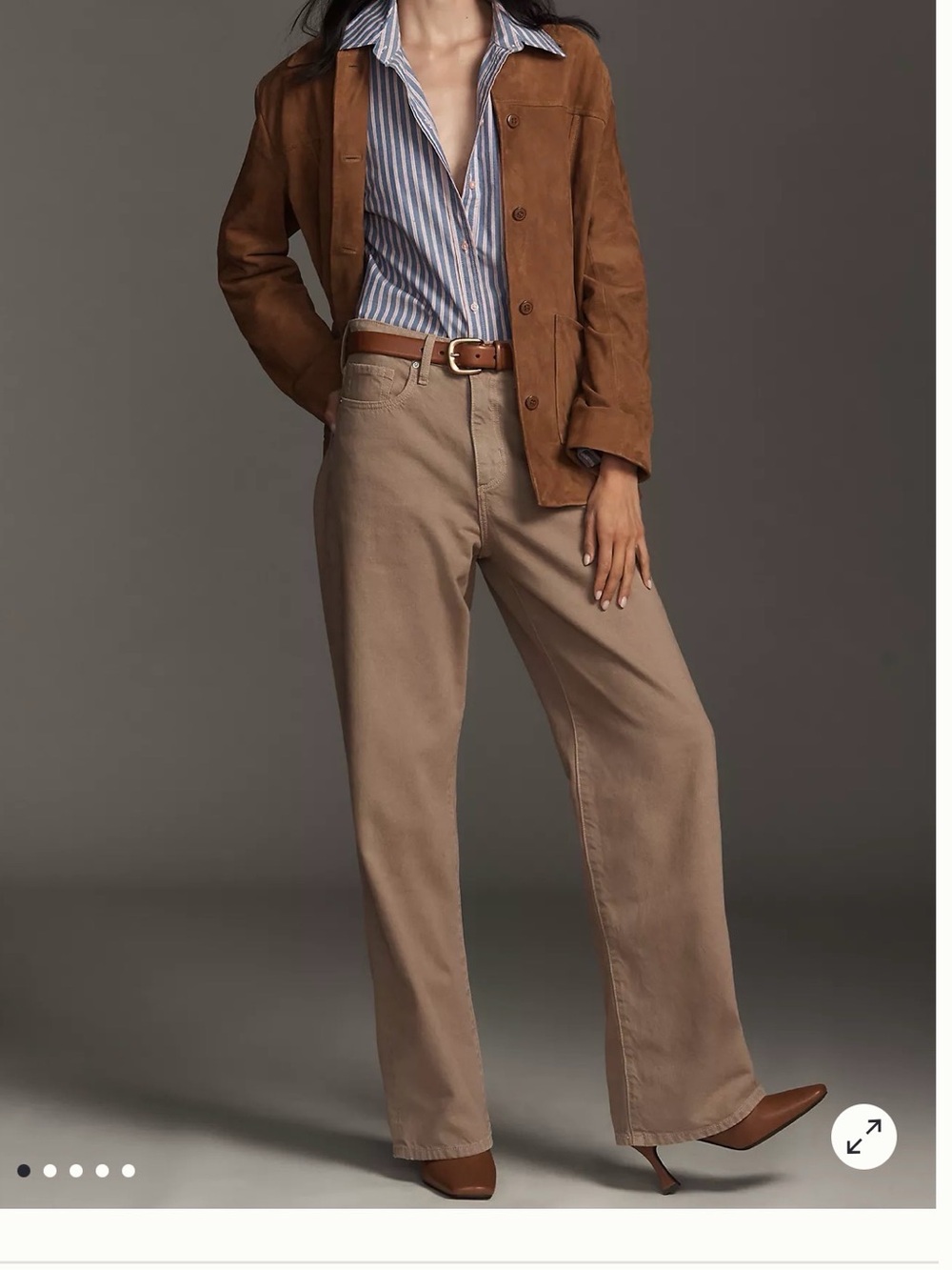 Outlander Denim Olive Mid Rise Wide Leg Jeans